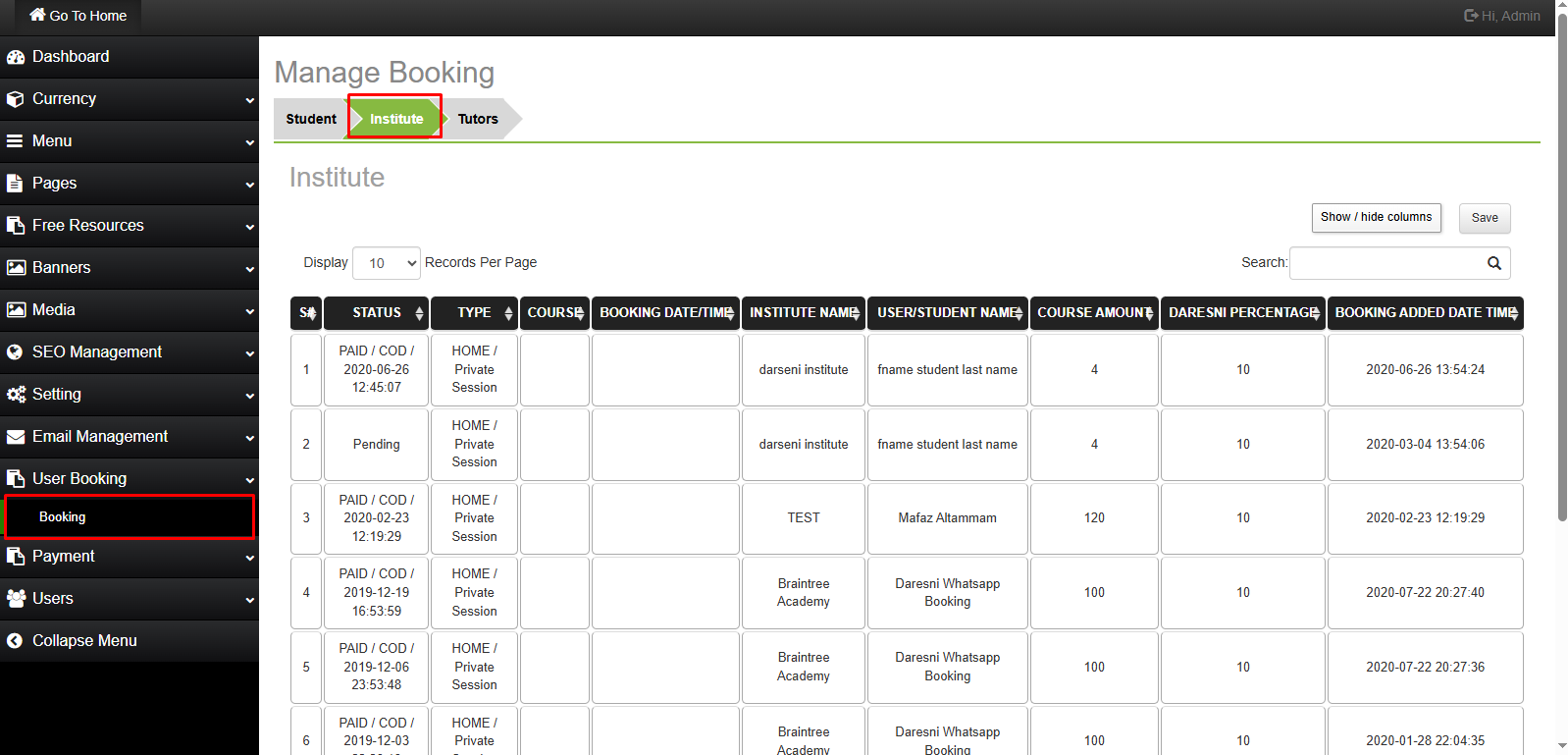 Etutor Management System